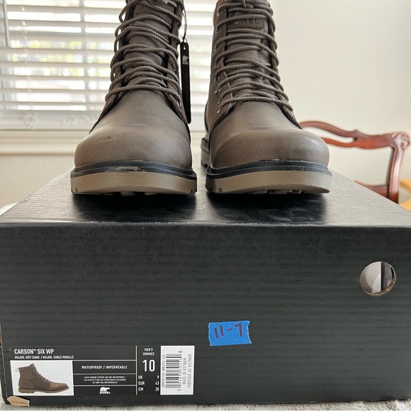NIB Men’s Sorel Carson Six Waterproof Hiking Boots sz 10 - Picture 3 of 13